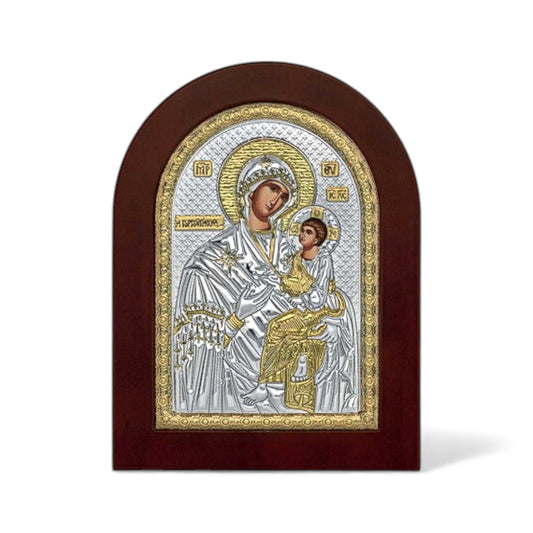 Παναγία η Γοργοϋπήκοος – Ασημένια Εικόνα Οβάλ